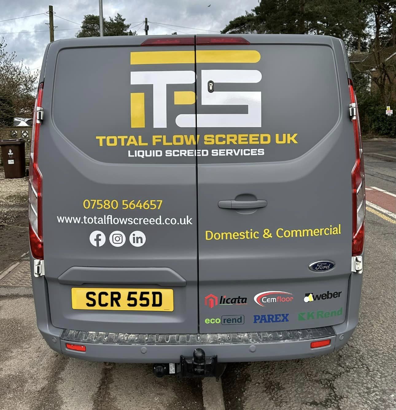 Total Flow Screed - Liquid Screed Applications Surrey & Berkshire - Van Total Flow Screed - Liquid Screed Applications Surrey & Berkshire - Van